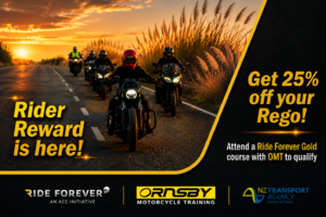 ACC Rider Reward: Get 25% Off Your Motorcycle Rego